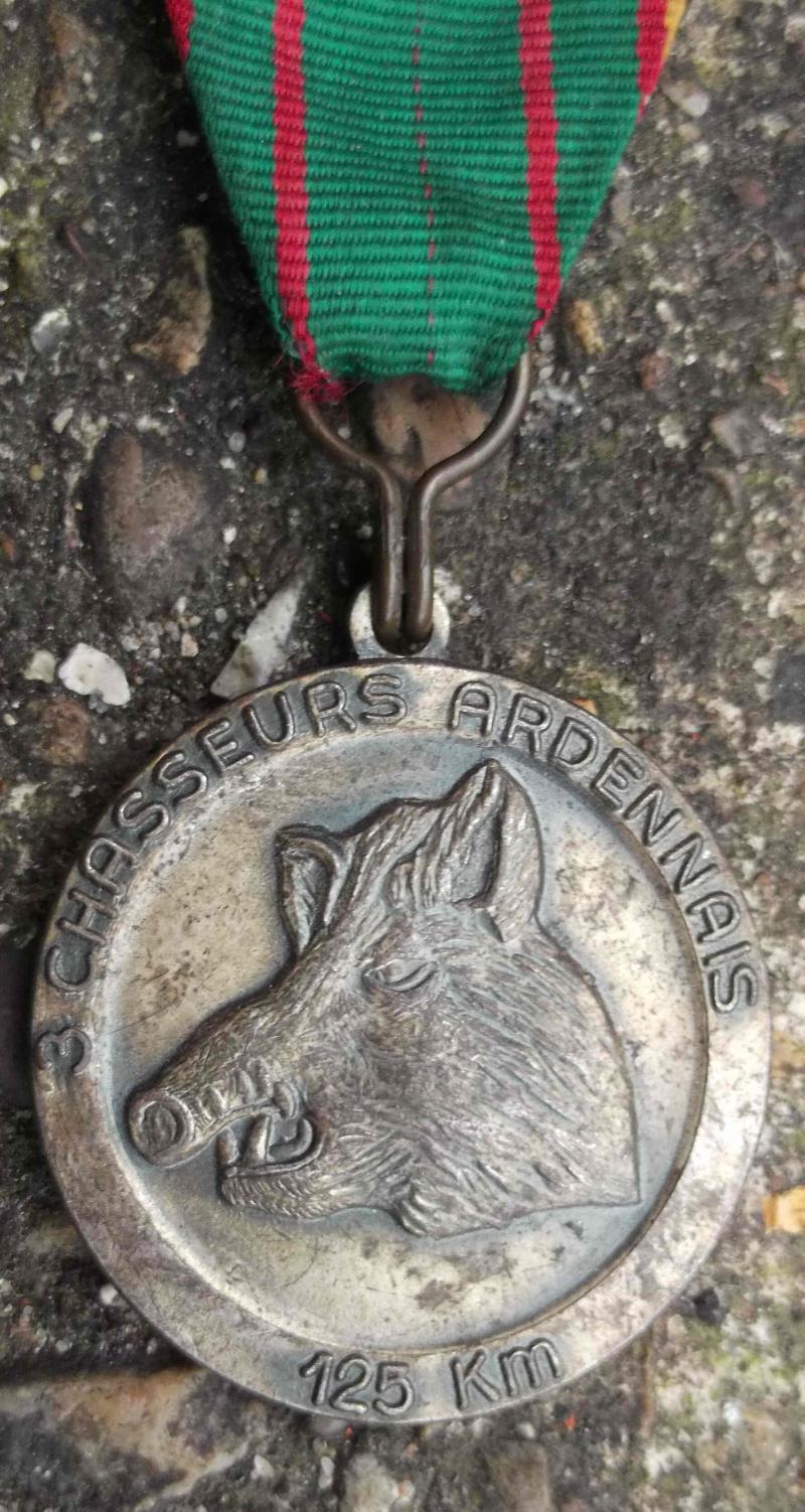 French Ardennes Hunters March of Remembrance Medal 1975
