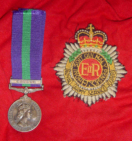 British Army General Service Medal Malaya EIIR Royal Army Service Corps