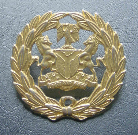 Vintage Nigerian Army Metal Cap Badge Nigeria