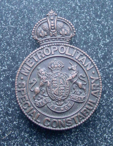 British Metropolitan Police Special Constable Great War Era Lapel Badge 