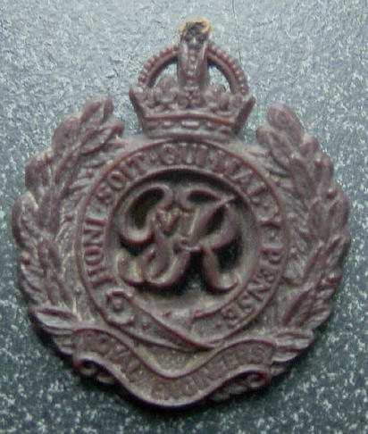 British Army Royal Engineers War Economy Cap Badge WW2 GVIR