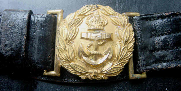 British Royal Navy RN KC Officers Belt