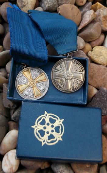 Finland Order White Rose Merit Medals Pair in Case