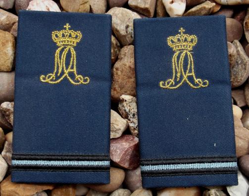 Royal Netherlands Air Force Officer Cadet Shoulder Rank Slides Pair