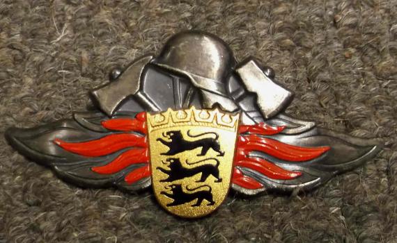 German Federal Fire Service Cap Badge Baden-Württemberg