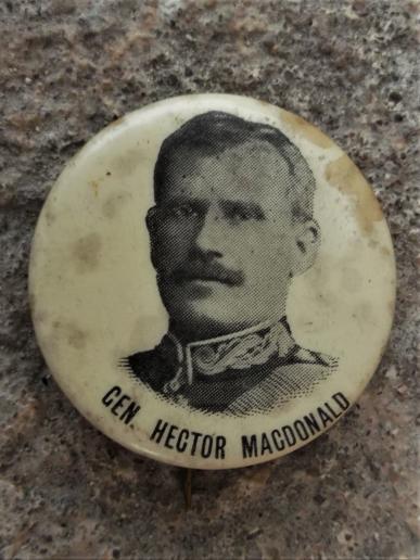 British Army Boer War Pin Badge Major General Hector MacDonald