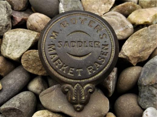 Antique British Saddle Makers Badge Boyers Saddler Market Rasen Lincolnshire