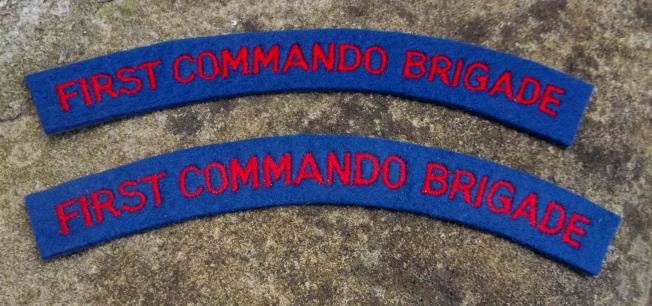 British Army First Commando Brigade Shoulder Titles Old Reproduction