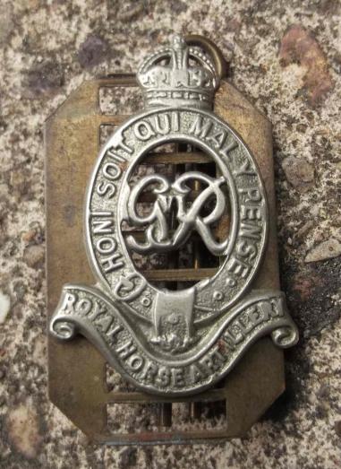 British Army Royal Horse Artillery WW2 Cap Badge RHA GVIR