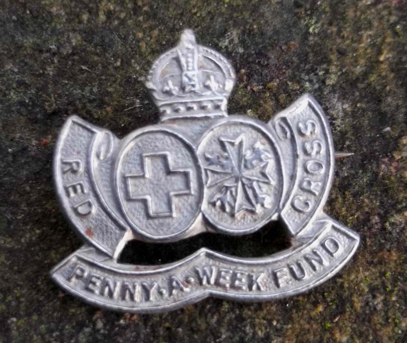 British Red Cross WW2 Fundraising Pin Badge Penny a Week