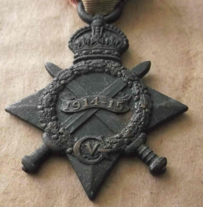 British Army WW1 1914 1915 Campaign Star Warren Middlesex Regiment