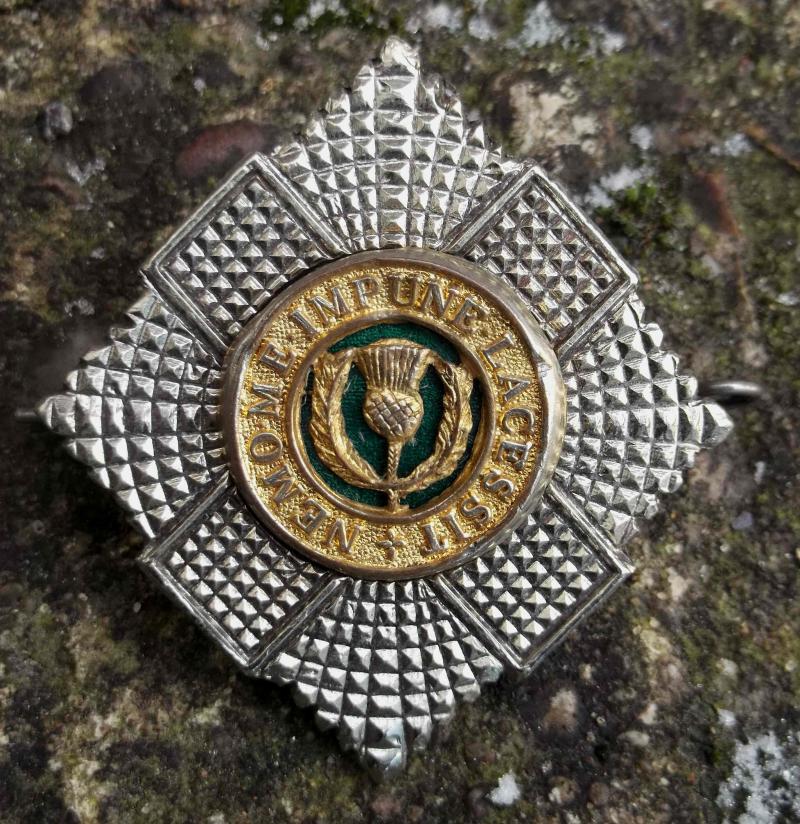 British Army Royal Scots Officers Glengarry Cap Badge