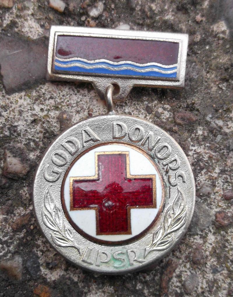 Soviet Latvia Honorary Donors Medal Latvian Red Cross