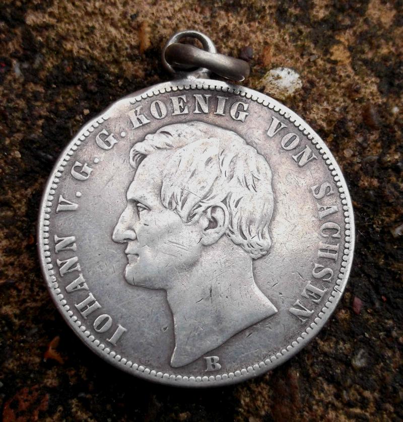 German State Saxony Silver 1 Thaler 1871 Victory over France