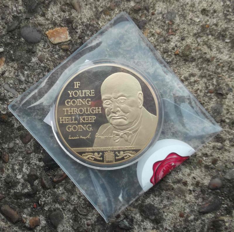British Sir Winston Churchill Large Commemorative Coin