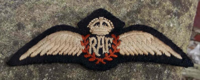British WW2 Royal Air  Force Officer Pilots Wings RAF