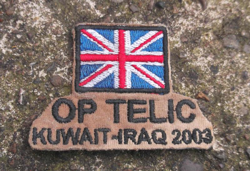 British Army Veterans Tour Patch Gulf War Op Telic