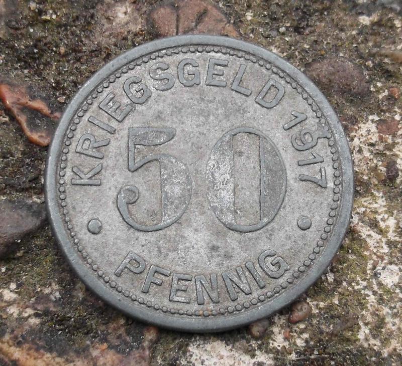Germany WW1 Kriegsgeld Essen 50 Pfennig Coin 1917