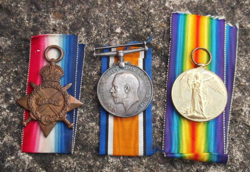 British Army 1915 15 Medal Trio Great War Royal Field Artillery
