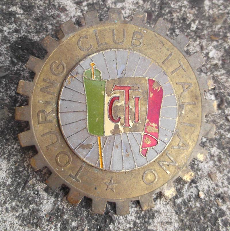 Vintage Italian Touring Club CTI Bumper Grill Badge