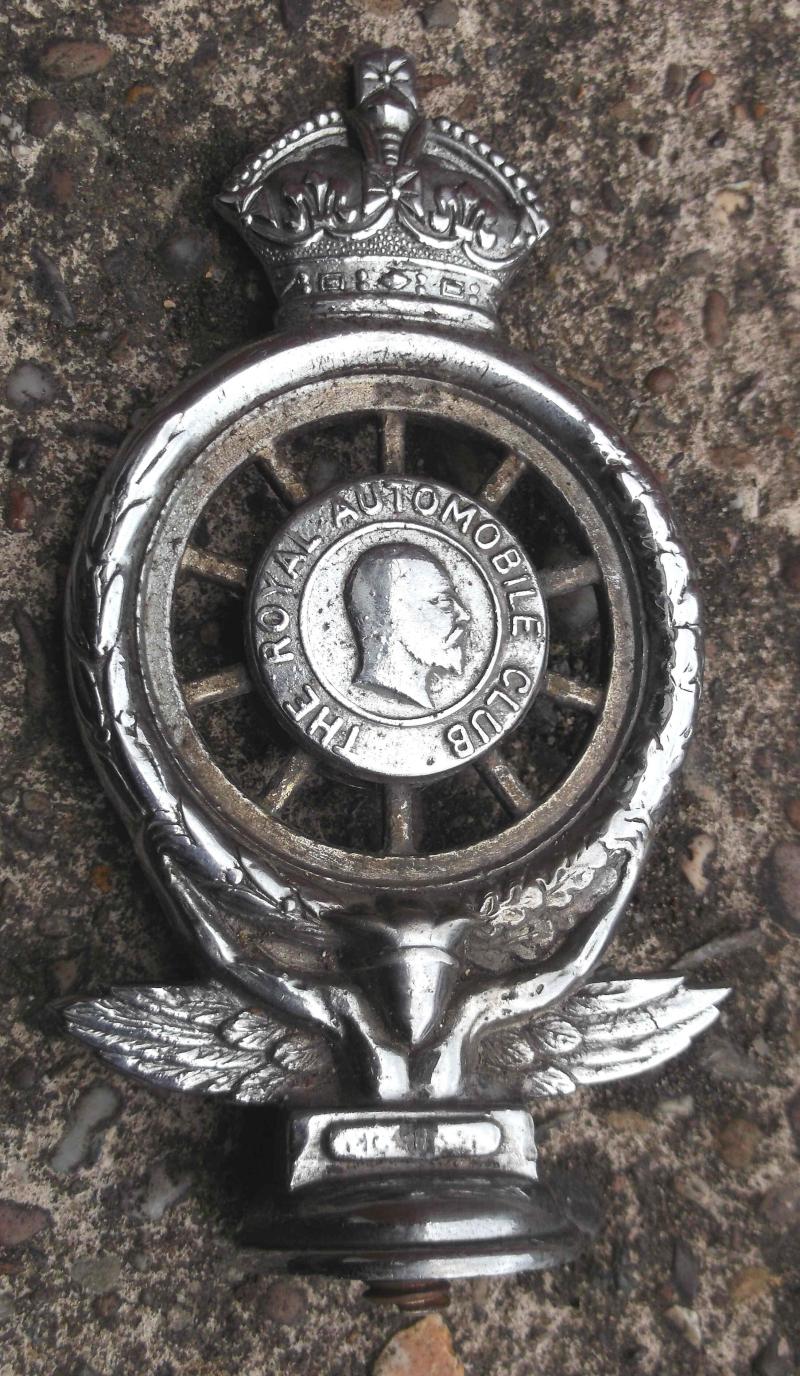 Vintage Royal Automobile Full Members Car Bumper Badge RAC King Edward VII
