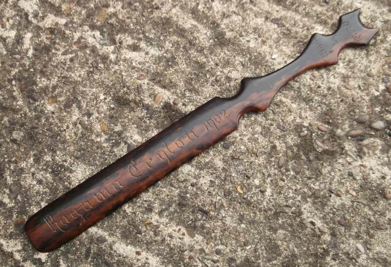 Prisoner of Boer War Camp Ragama Ceylon 1902 Wood Page Turner