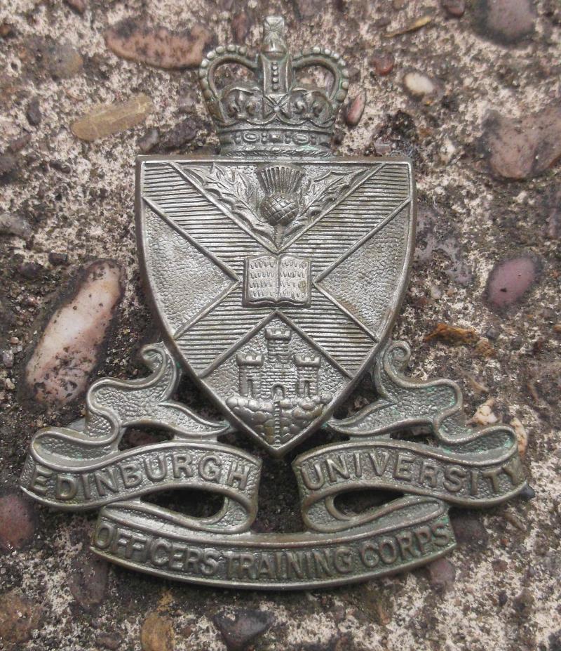 British Army Edinburgh University Officers Training Corps Glengarry Cap Badge