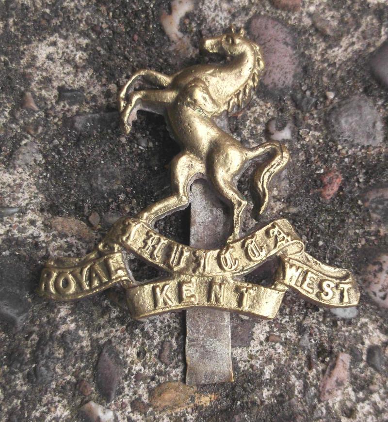 British Army Royal West Kent Bazaar Cast Cap Badge