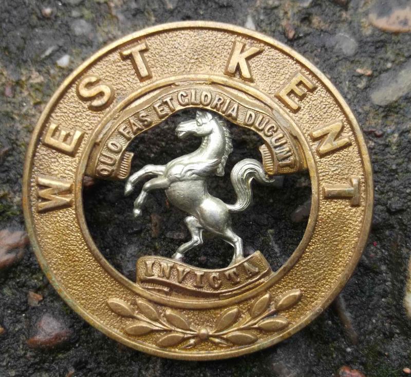 Victorian British Army Royal West Kent Helmet Plate Centre