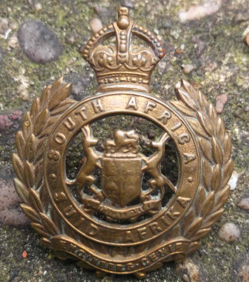 South African Royal Engineers Cap Badge Kings Crown