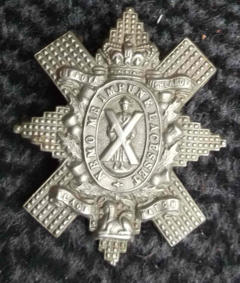 British Army Victorian Cap Badge Black Watch