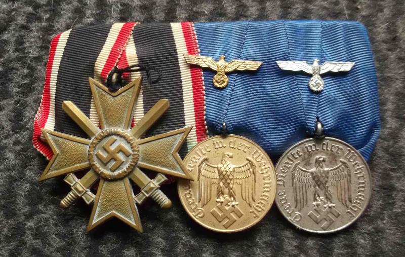 WW2 German Army Trio Medal Group WMC and Long Service