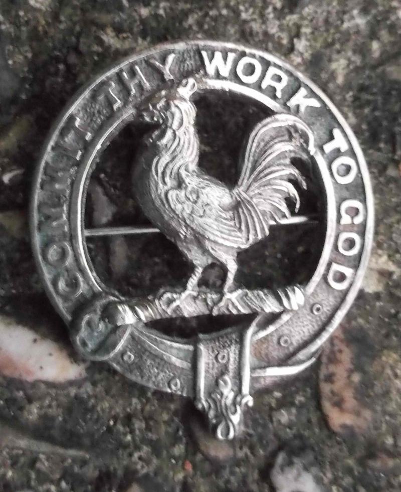 Vintage Sinclair Scottish Plated Metal Clan Badge