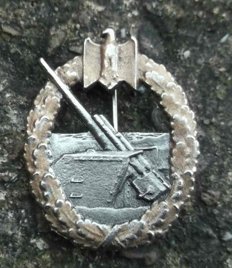 German WW2 KM Coastal Artillery Badge Reproduction