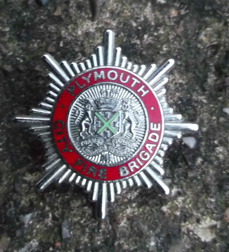 British Plymouth Fire Brigade Obsolete Cap Badge