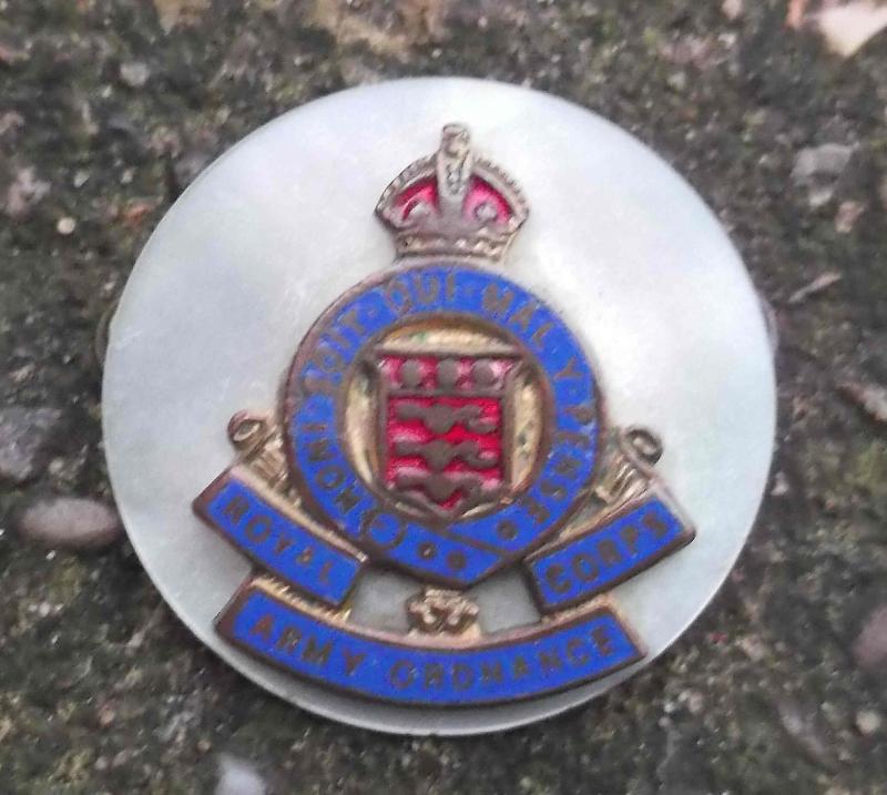 British Army RAOC Sweetheart Pin Royal Army Ordnance Corps