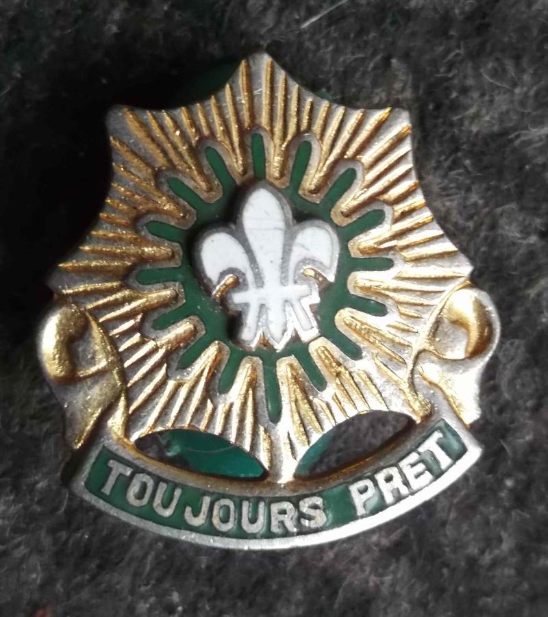 Vintage US Army 2nd Cavalry Regiment Unit Crest Toujours Pret Pin Military