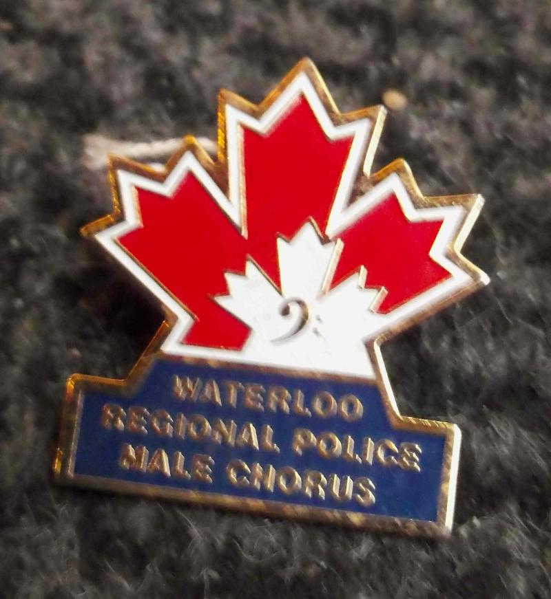 Waterloo Regional Police Male Chorus Canada Police Lapel Pin Badge