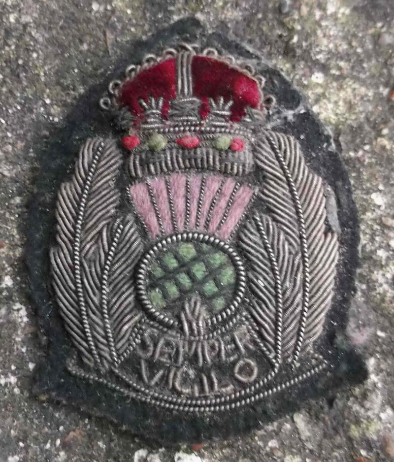 Scottish Police Officers Kings Crown Cap Badge Scotland