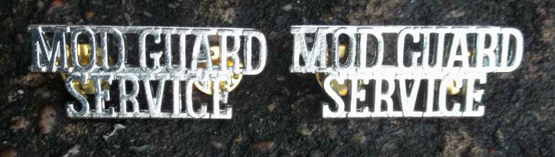 British MOD Guard Service Ministry of Defence Shoulder Titles Pair