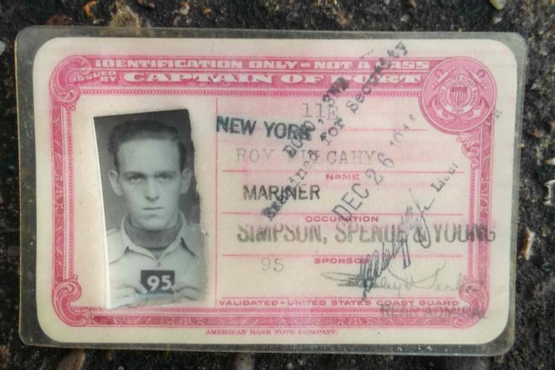 USA WW2 Alien Seaman Service Card Photo ID United States