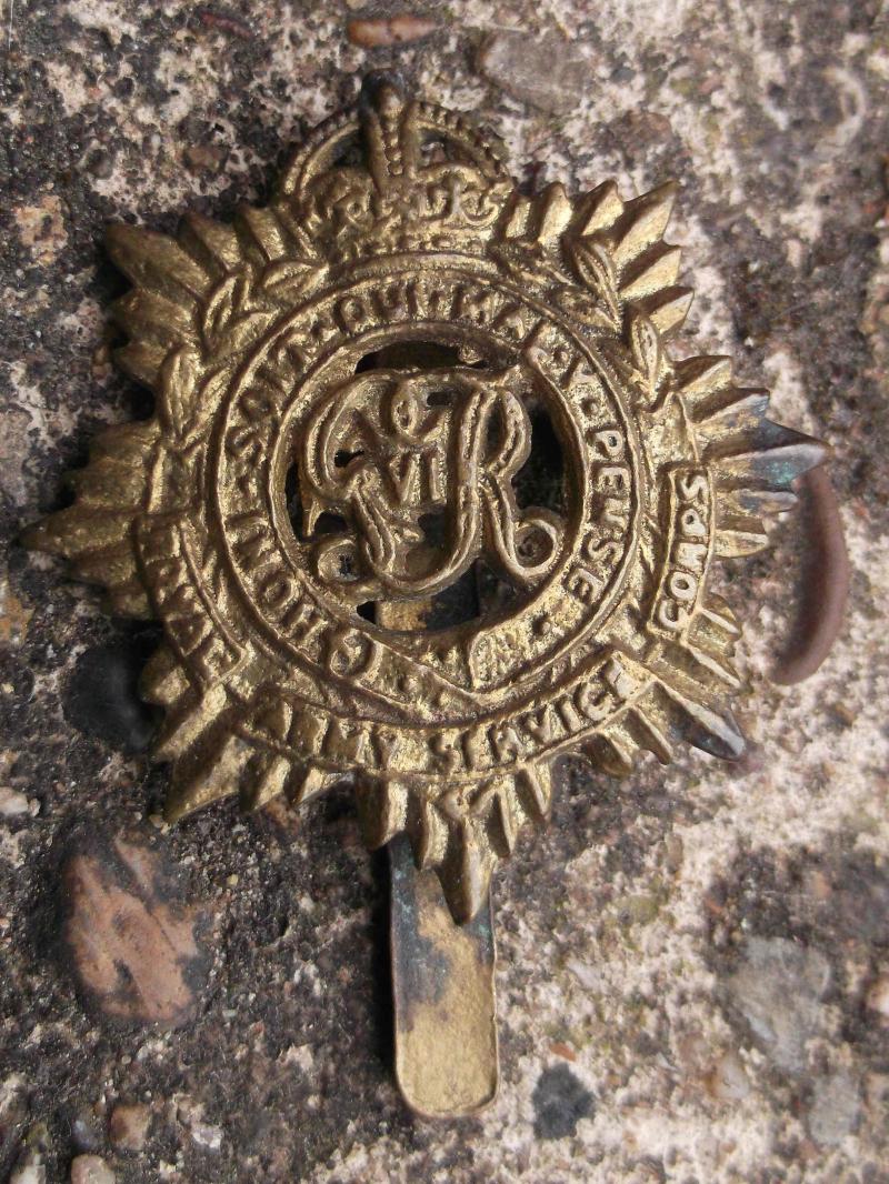 British Army WW2 Royal Army Service Corps Bazaar Cap Badge  RASC
