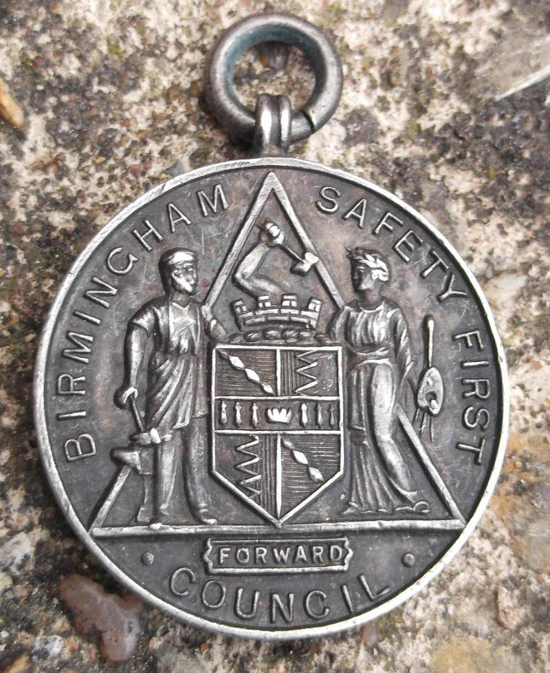 British Birmingham Council Safety First Five Year Award Medal Silver