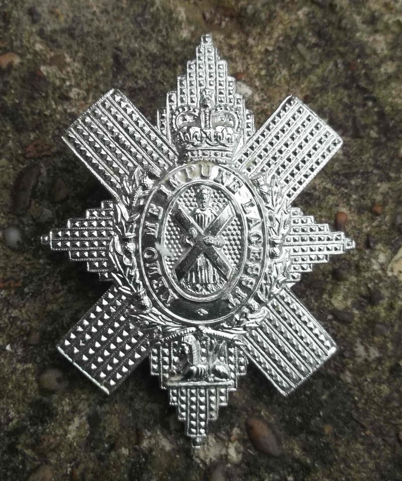 British Army Black Watch Staybrite Glengarry Cap Badge EIIR