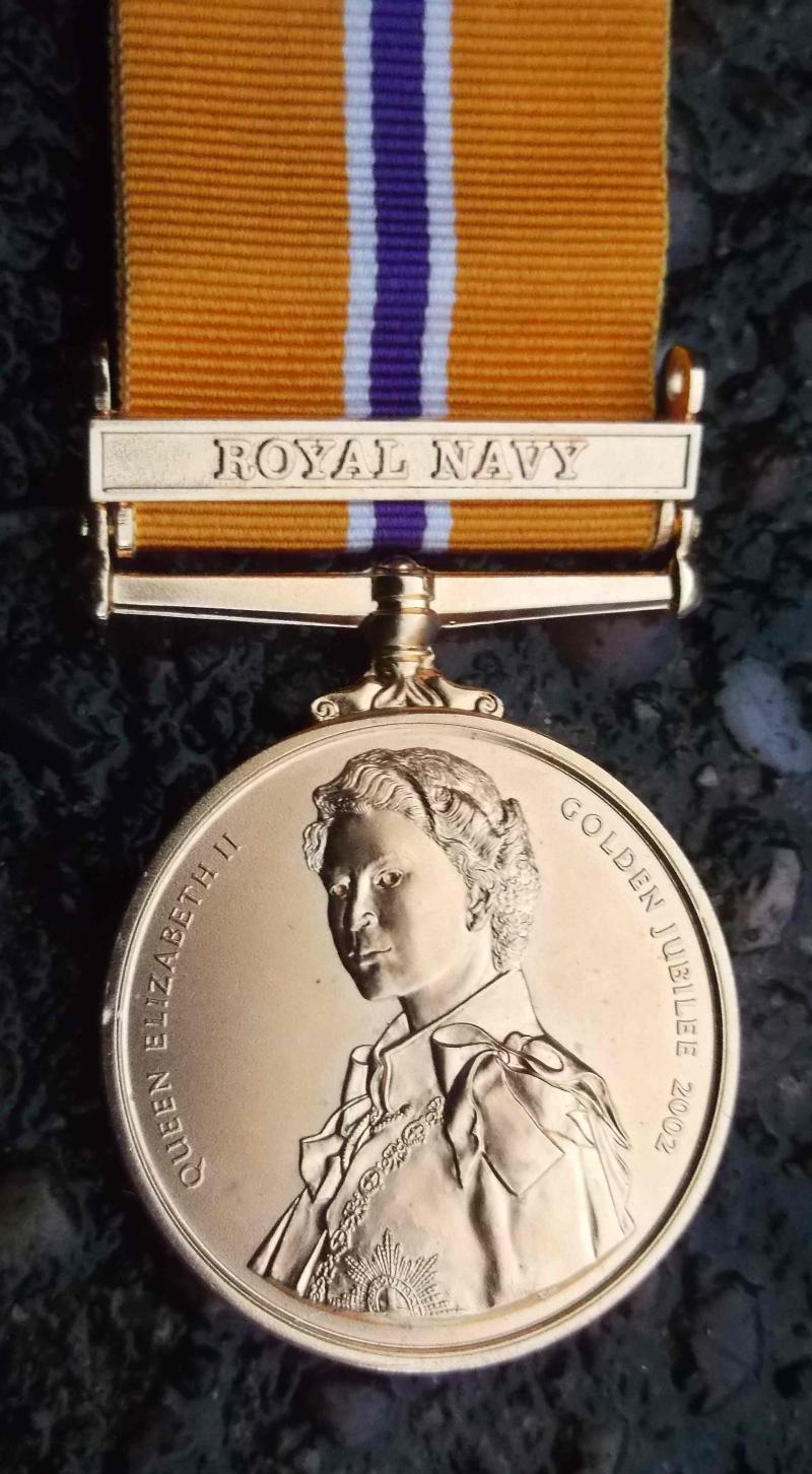 British 2002 Golden Jubilee Commemorative Medal Lt Commander RN