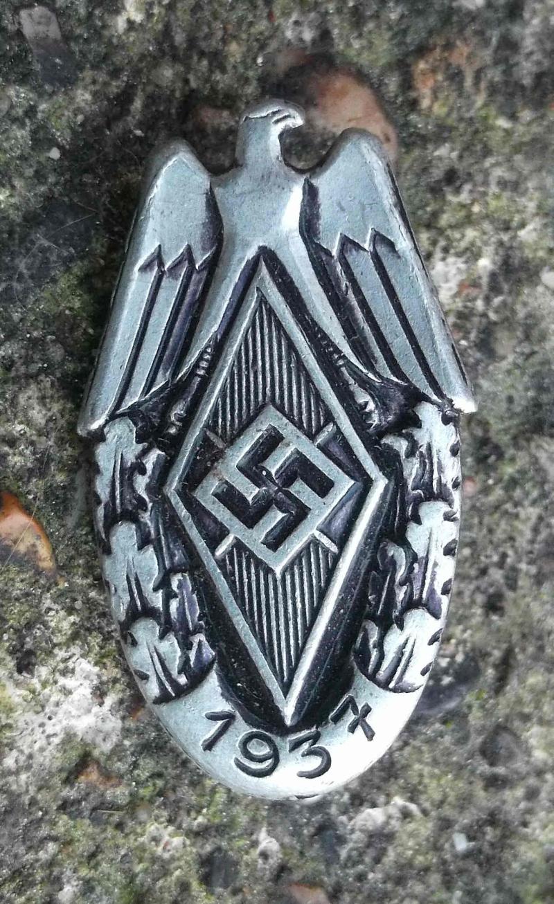 German Third Reich Hitler Youth Sportsfest 1937 Tinnie Merit Badge