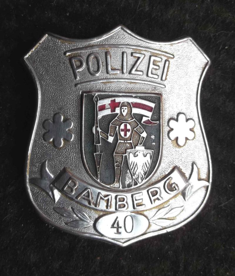 West German Bavarian Police Bamberg Breast Badge