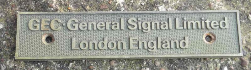 British GEC General Signal Limited Metal Sign BR Supplier