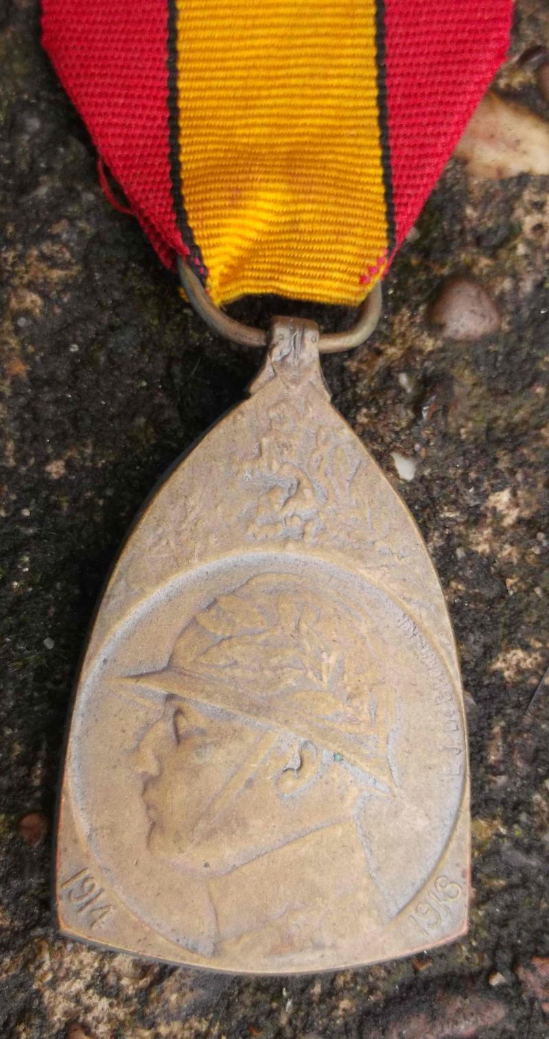 Belgian Military Commemorative Medal 1914-18 War WW1 Belgium