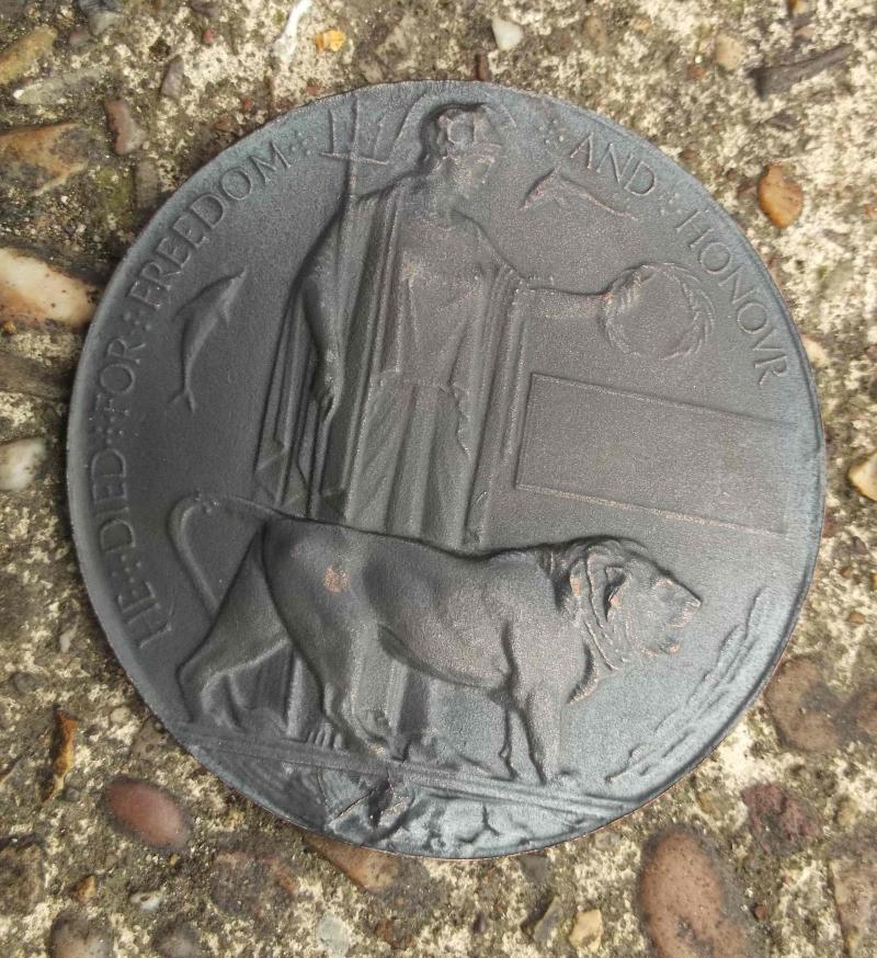 British Great War Miniature WW1 Death Plaque Reproduction